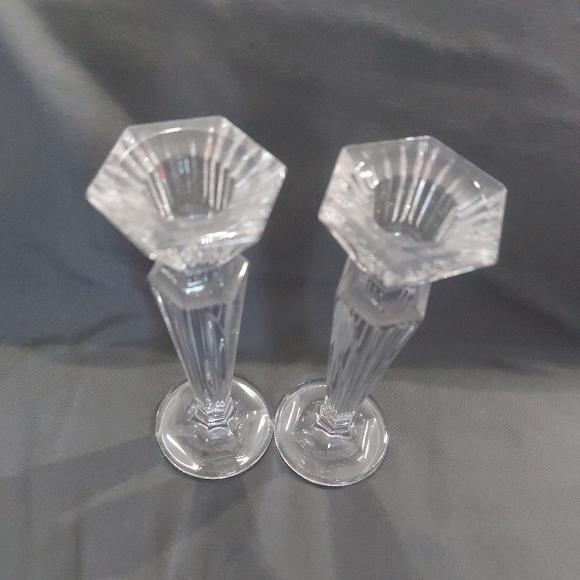 Marquis pair of candle holders by Waterford. - Picture 2 of 2